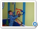 Duncan sets up his new Hot Wheels Wall Track
